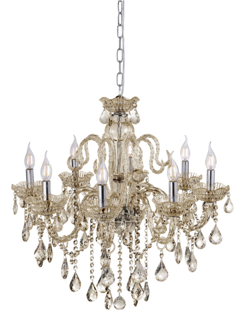 GRAZIOSO hanglamp 8x E14 champagne - Hanglampen