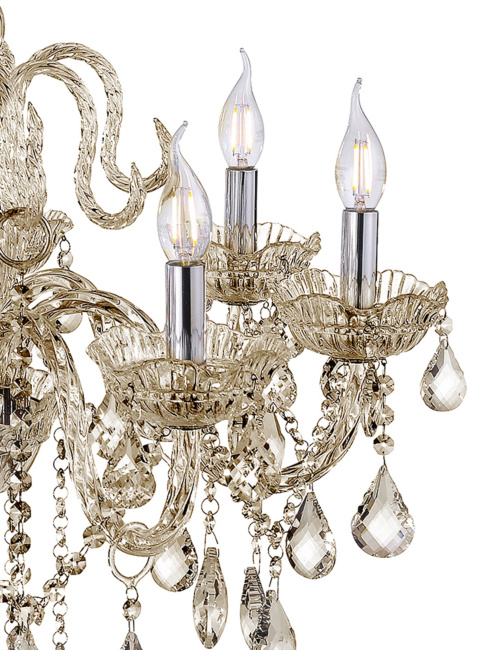 Grazioso hanging lamp 8x E14 champagne