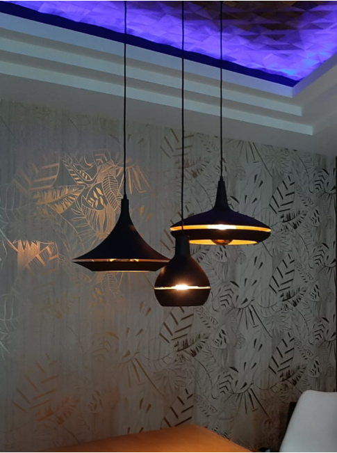Hala sliced hanglamp rechthoek 3-lichts E27 ontworpen door Peter Kos