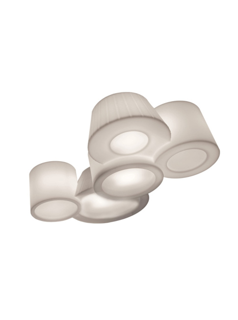 Hala monday hanging lamp 5x E27 20W white designed by Peter Kos