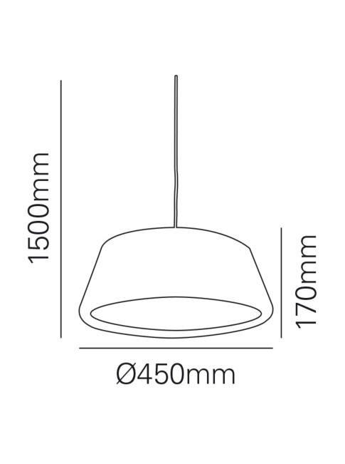 Tommy 45 soft anthracite hanging lamp designed by Peter Kos