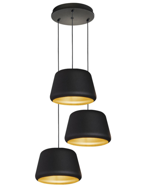 Hala tommy hanging lamp round 3-light E27 designed by Peter Kos