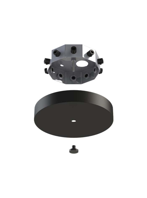 Tricky plafondbak max 10-lichts, set voor 3 lichts zwart