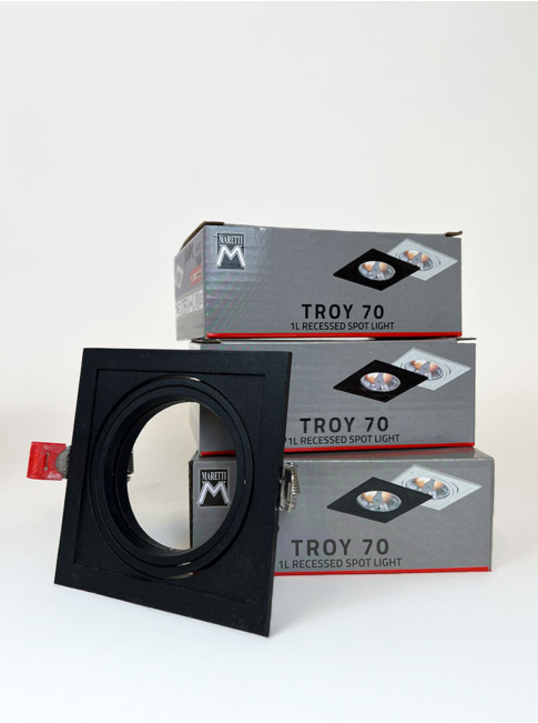 Troy 70 recessed luminaire 1-light black