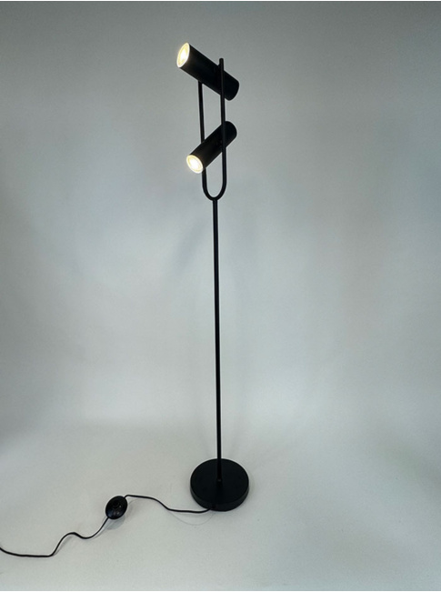 Vloerlamp 2-lichts GU10 zwart incl. lichtbron