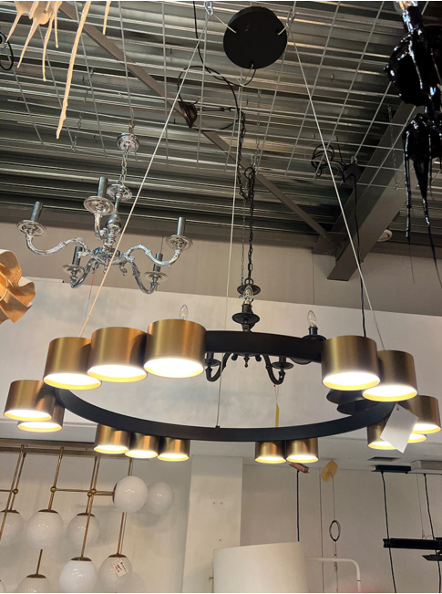 Halolux hanglamp 15-L zwart/brons