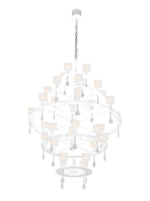 Aureool hanglamp 32x E14 wit ontworpen door Jan des Bouvrie
