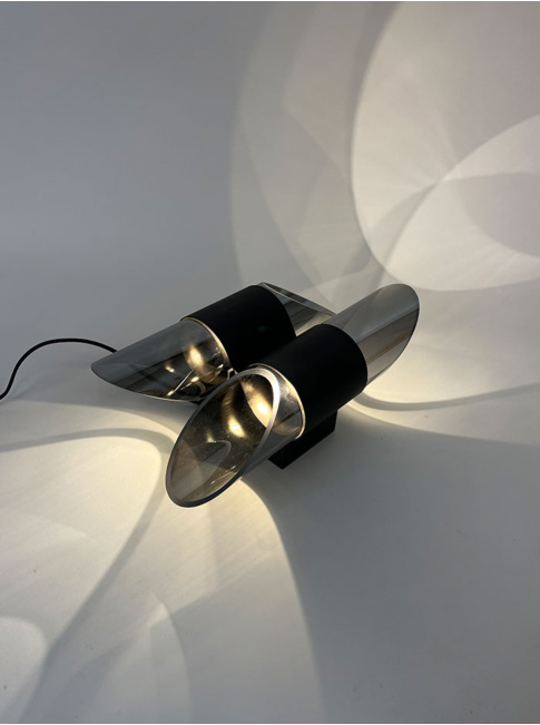 Infinity wall lamp 2-light 12W 1200lm graphite designed by Hans Kuijten
