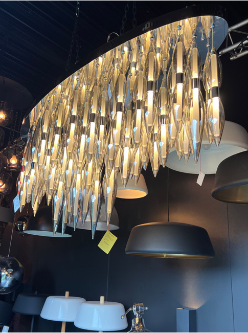 Cortona hanging lamp 250w 2700k chrome