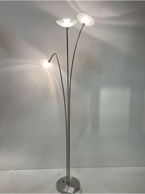 Hala 652 vloerlamp g4 3x 35W wit glas incl. vloerdimmer