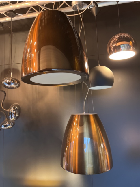 Hala presso hanglamp E27 75W hoogglans bruin