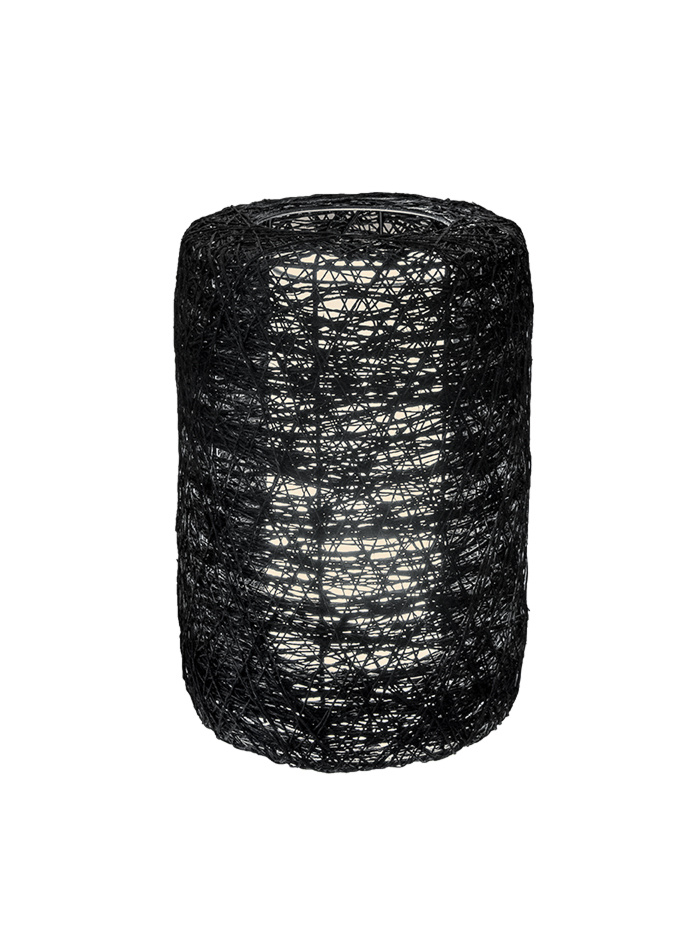 PAPER STRING floor/table lamp small black h:34cm - Tafellampen