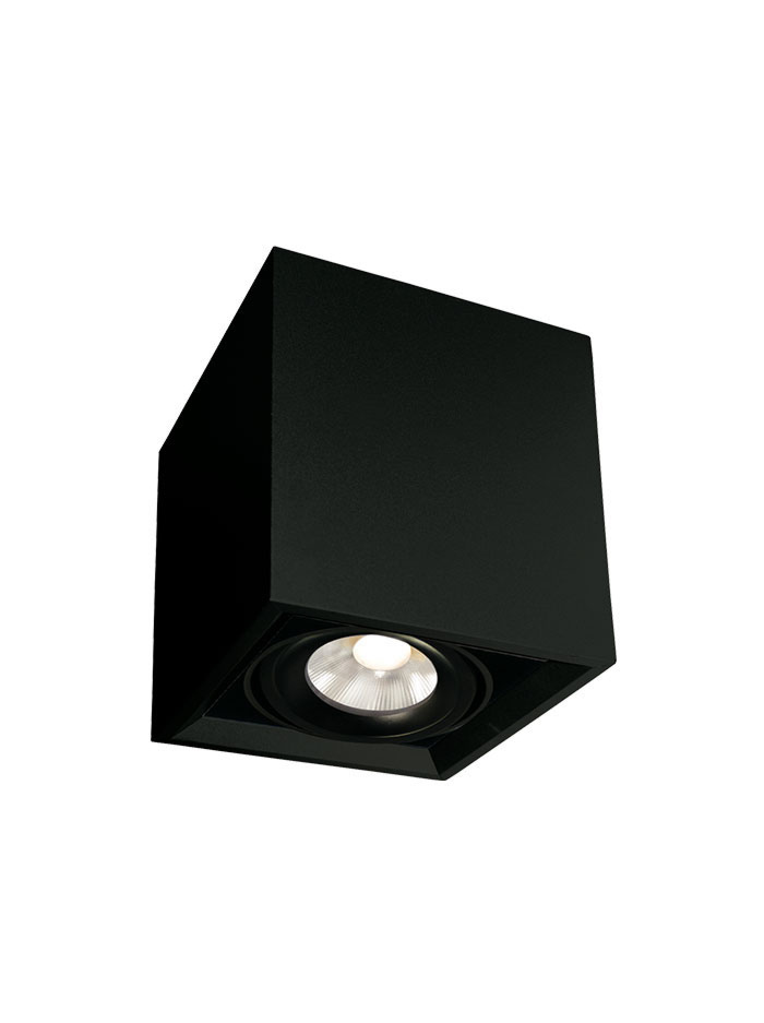 SQUARE ON surface-mounted luminaire 1-light DALI black - Opbouwspots