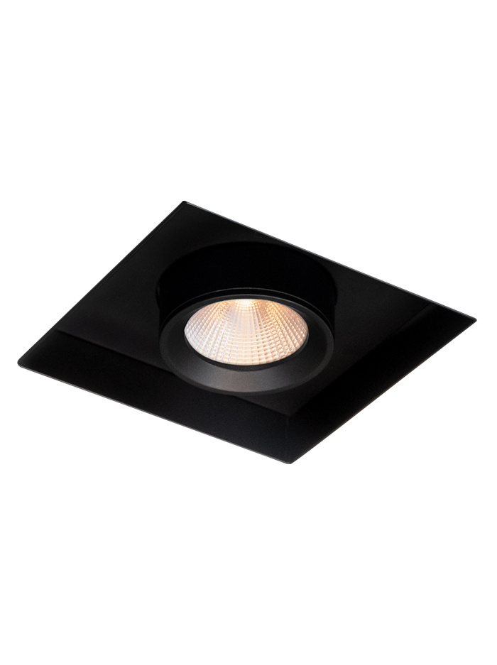 BERGAMO 50 recessed luminaire 1-light black - Inbouwspots