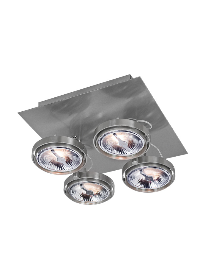 HIP 111 4-light stainless steel surface-mounted luminaire - Opbouwspots