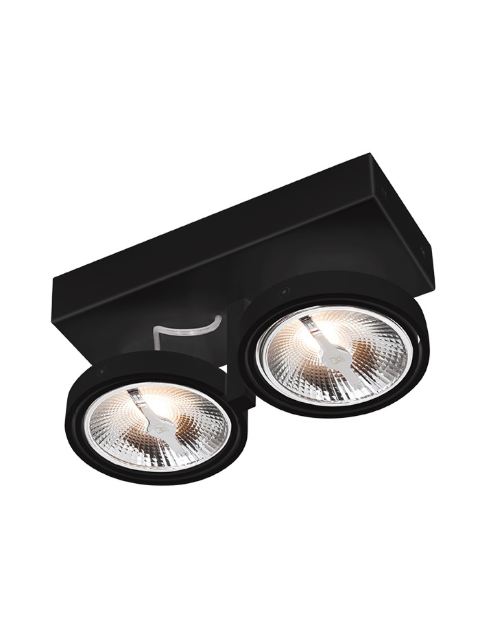 CHIQUE 111 surface-mounted luminaire 2-light black - Opbouwspots