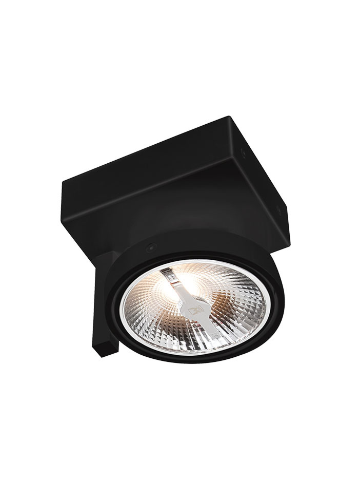 CHIQUE 111 surface mounted luminaire 1-L DALI dimmable black - Opbouwspots