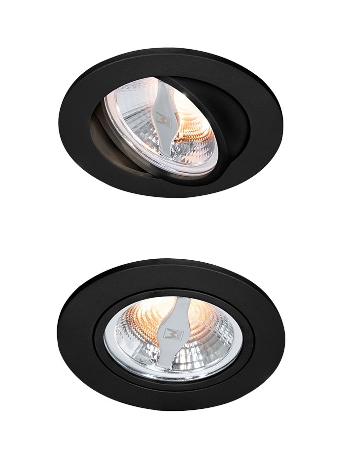 DISCUS 70 inbouwspot zwart - Inbouwspots