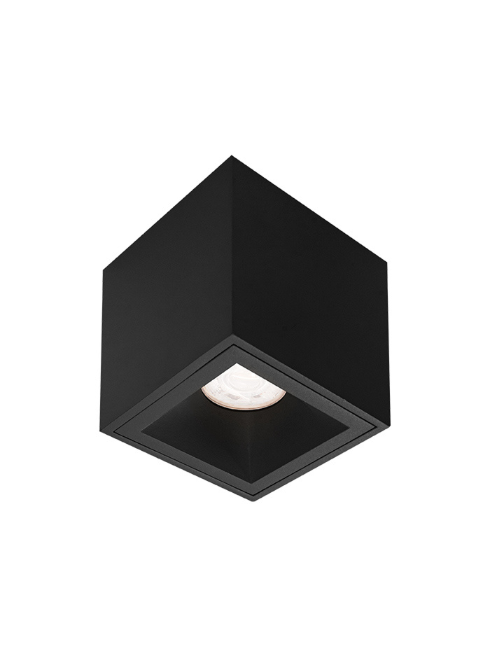 Flare 50 Square plafondlamp zwart ontworpen door Mariska Jagt - Opbouwspots