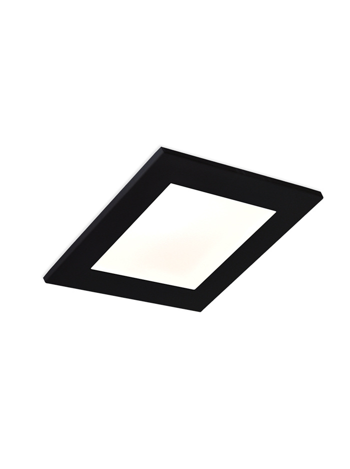 SQUARE GLASS inbouwspot zwart - Inbouwspots