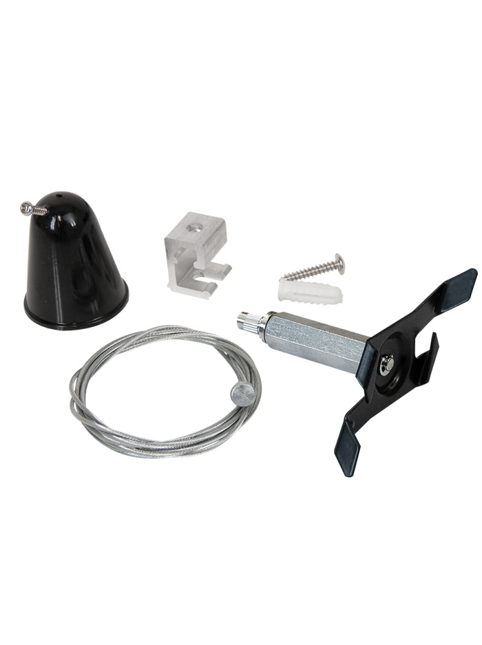 MAR-TRACK 3-phase suspension set with EZCLICK black - Railverlichting