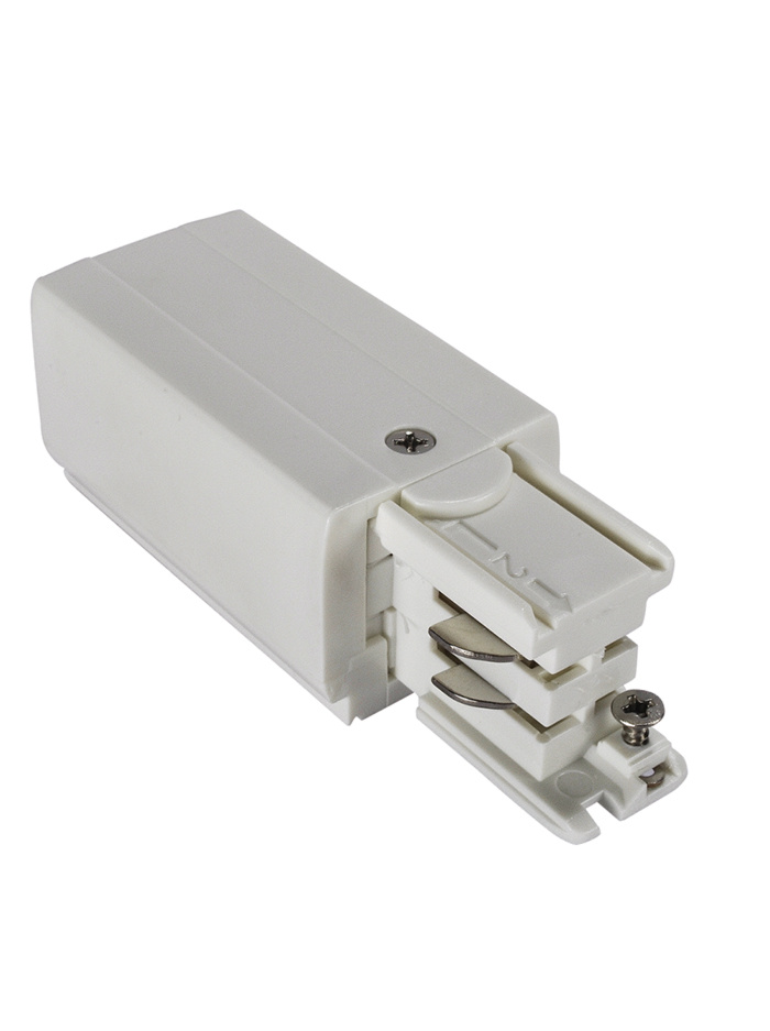 MAR-TRACK 3-phase connector left white - Railverlichting