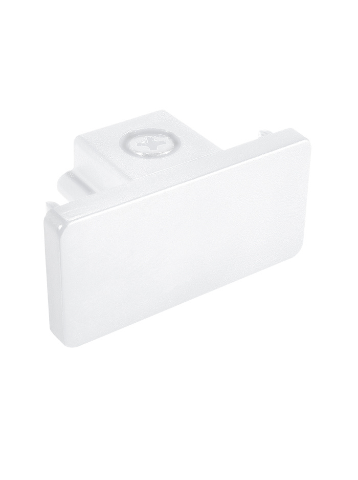 ONE-TRACK 1-phase end piece white - Railverlichting