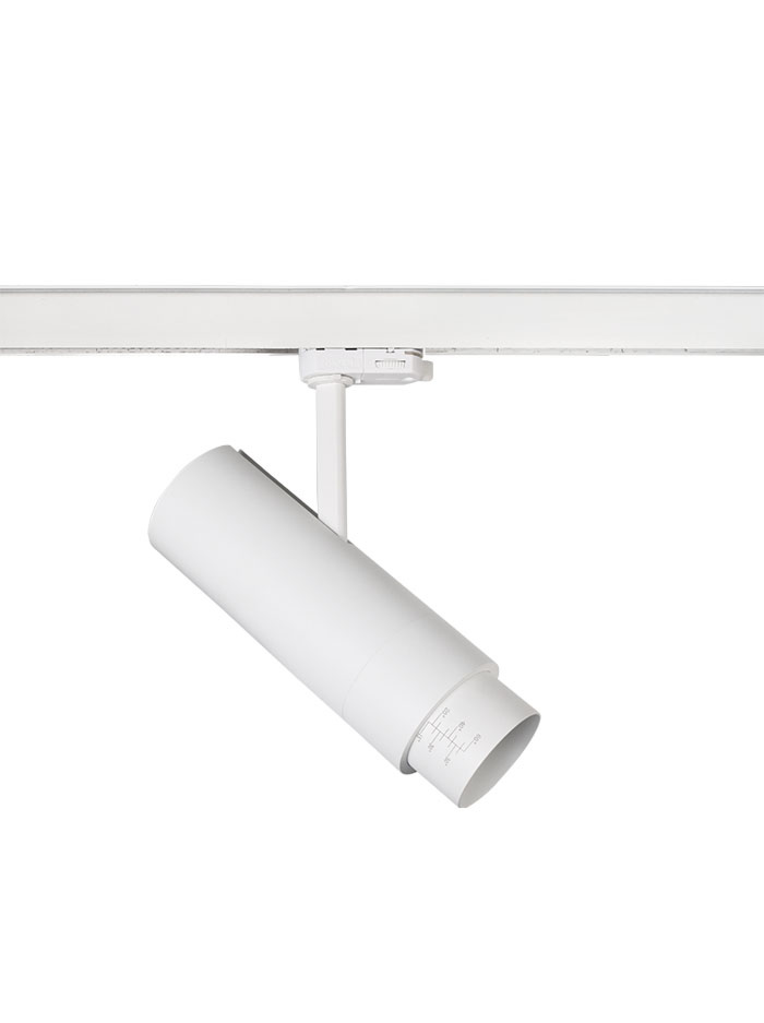 Narrow 3-phase rail spotlight dali dimmable white