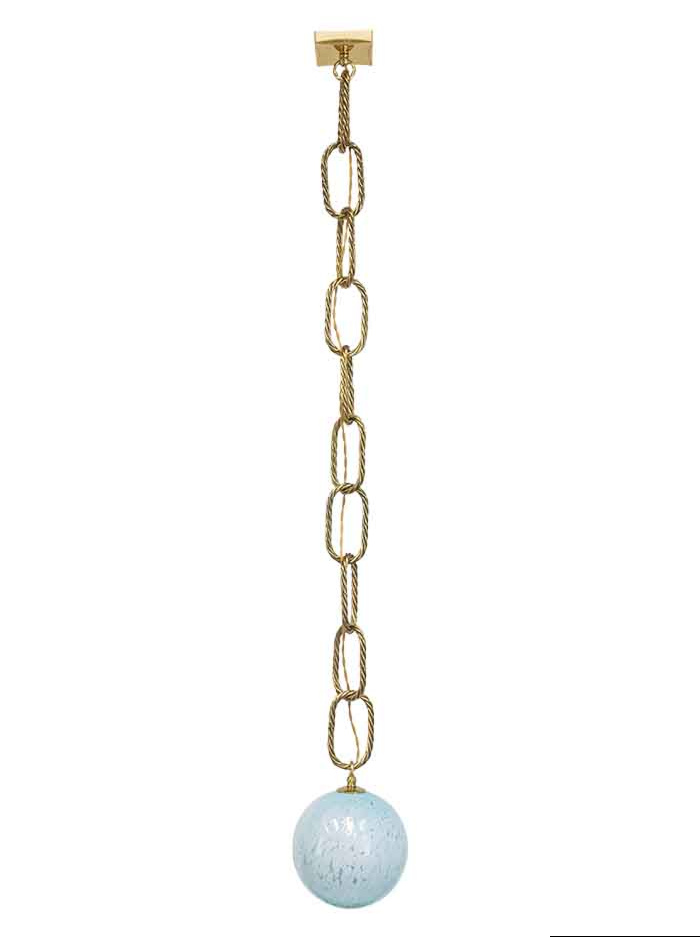 Gems chain hanglamp 1-Lichts medium turquoise ontworpen door RA Studio
