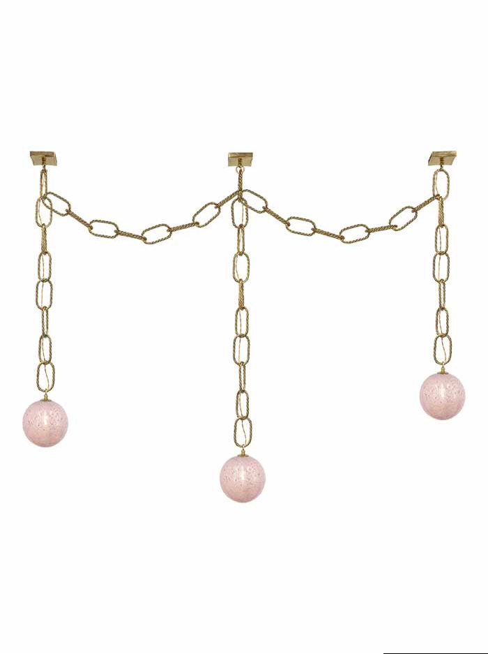 Gems necklace hanglamp 3-lichts G9 large lila ontworpen door RA studio