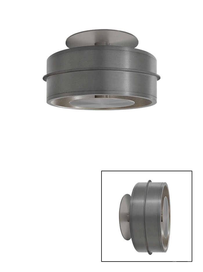 Bo XL graphite ceiling/wall lamp designed by Grand & Johnson - Plafondlampen