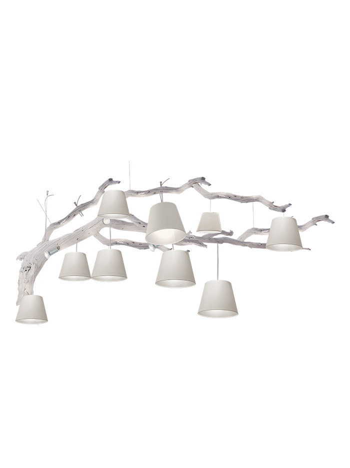 Oak 12-light white hanging lamp designed by Eric Kuster - Hanglampen