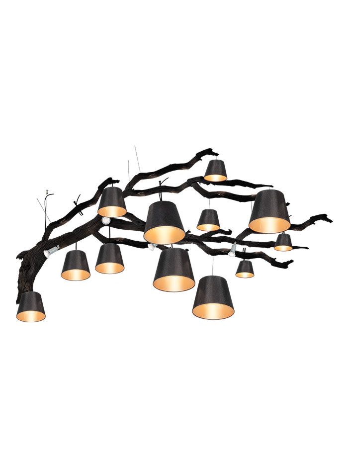 Oak hanglamp 16-lichts zwart ontworpen door Eric Kuster - Hanglampen