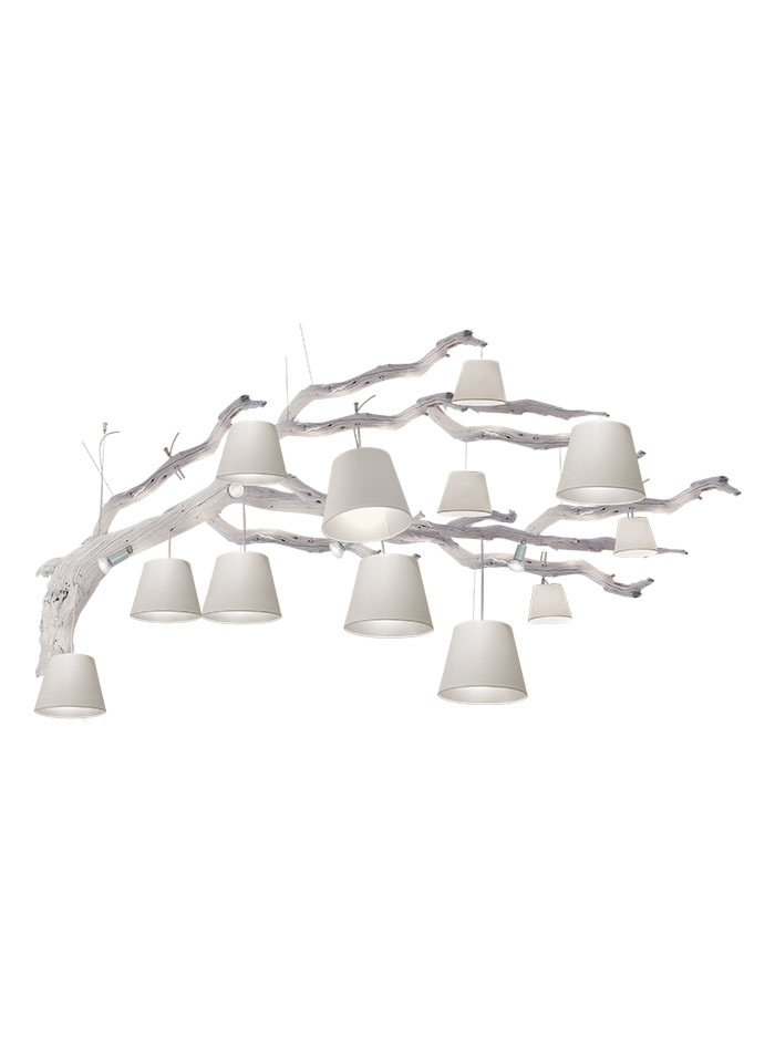 Oak 16-light white hanging lamp designed by Eric Kuster - Hanglampen
