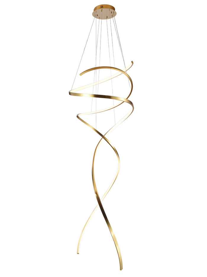 DOUBLE HELIX hanging lamp 100W brass - Hanglampen