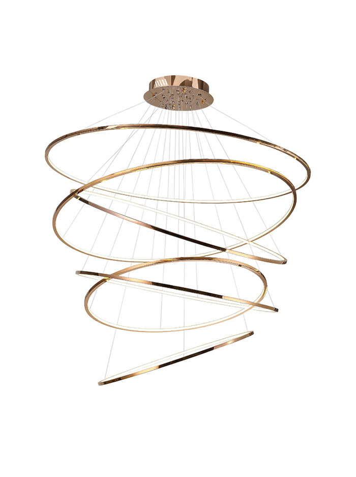 LUXURY hanglamp 6-lichts messing - Hanglampen