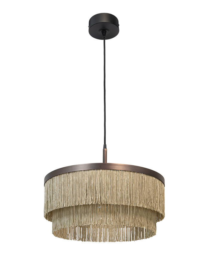 Fringes hanglamp d:45cm brons ontworpen door Patrick Russ - Hanglampen