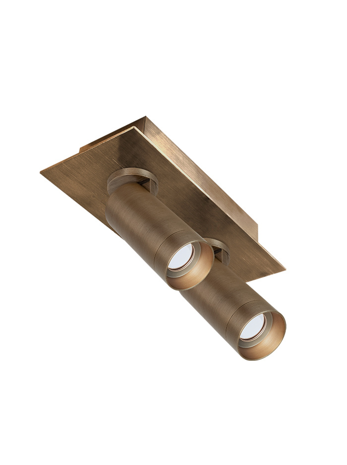 Modesto 2-light bronze Dali surface-mounted luminaire designed by Marcel Wolterinck