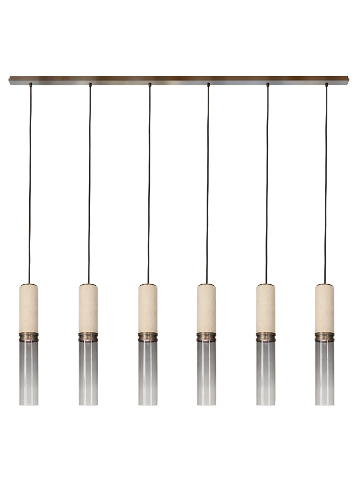 Infinito hanglamp 6-lichts brons ontworpen door Marcel Wolterinck - Hanglampen