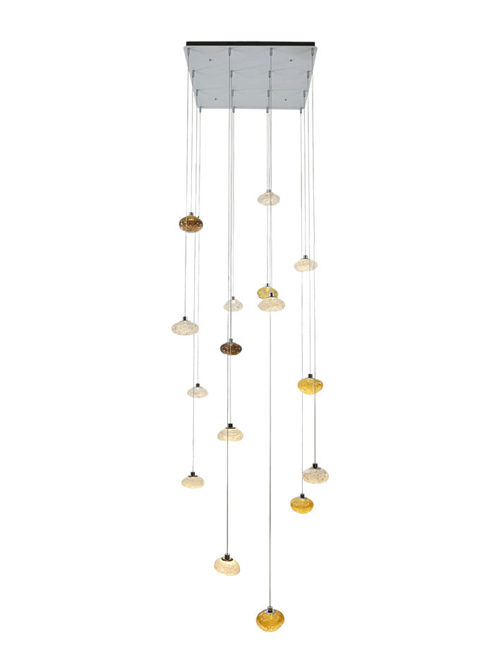 Soffio hanging lamp 12-light 45W 3000K l:80cm dimmable