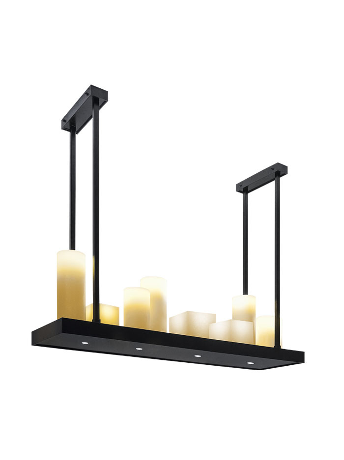 KAARS PLATEAU hanglamp 8-lichts + 4 spots - Hanglampen