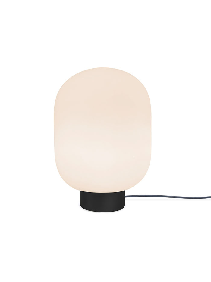 Rivington glass table lamp black with opal glass designed by Brands-Concept