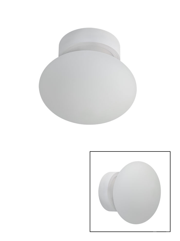 PARADISO PLAFOND/WANDLAMP G9 wit met opa - Wandlampen