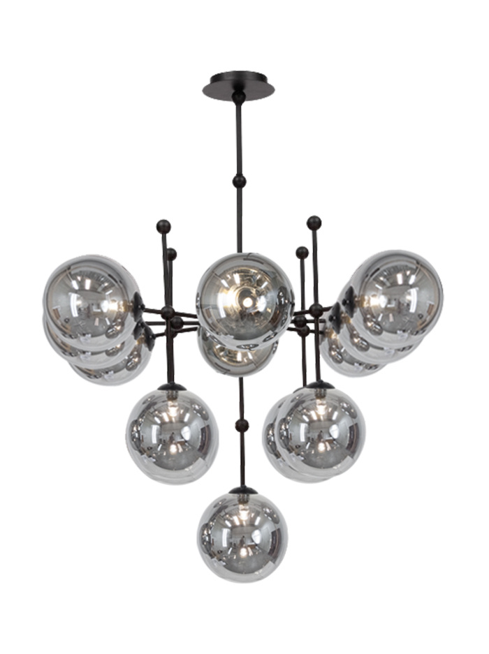 STELLAR pendant light 13-light smoke - Hanglampen