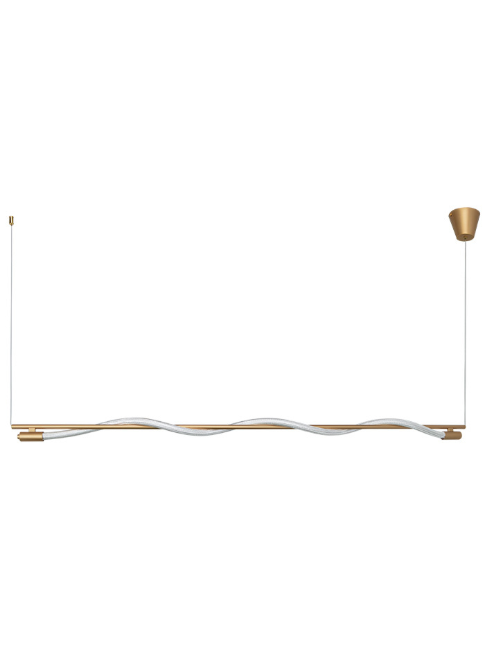 ROPE horizontal hanging lamp 20W 2700K gold - Hanglampen