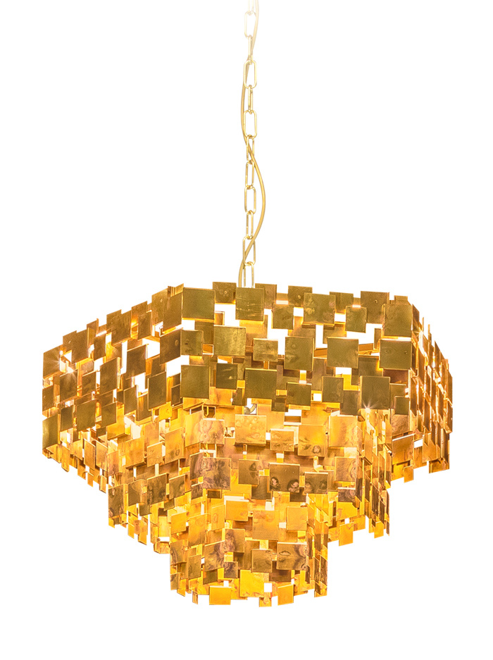 ABE brass chandelier designed by Lotz - Hanglampen