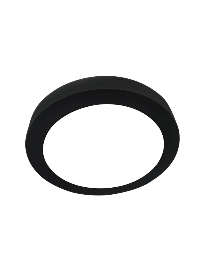 TACHION ceiling light with NOOD 18W round black - Plafondlampen