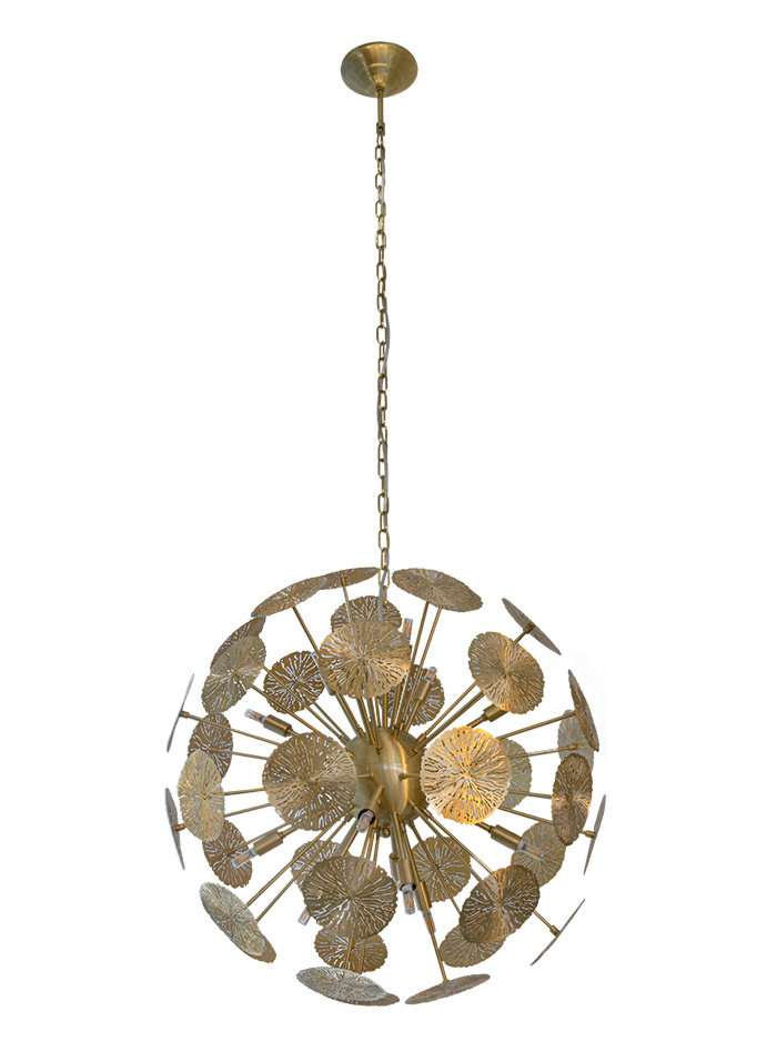 PALLA DI RAME hanging lamp 14x G9 brass - Hanglampen