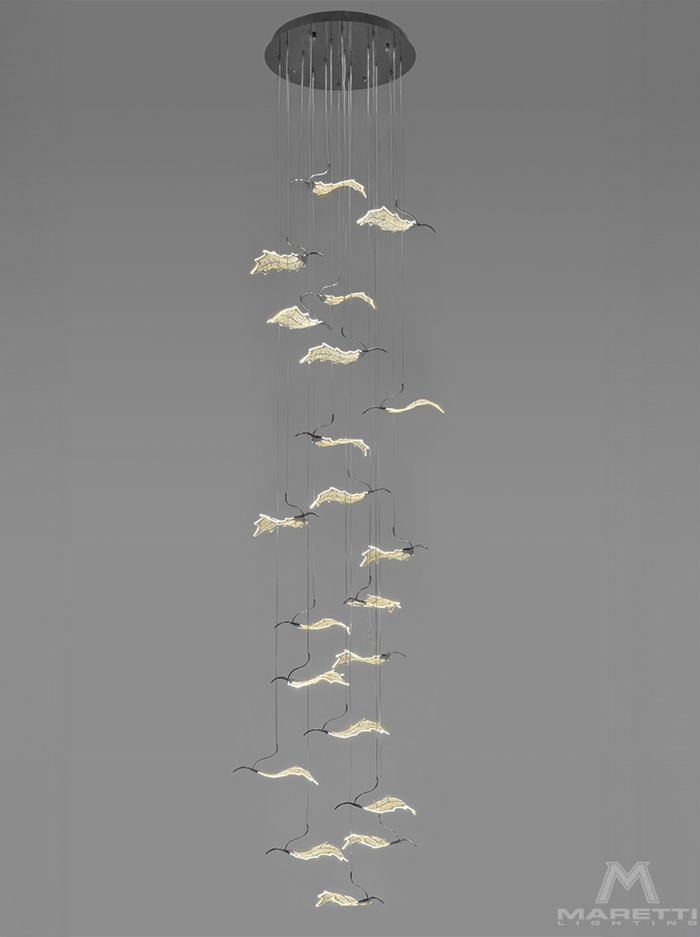 ACRILIC hanglamp 52W 21-lichts grafiet - Hanglampen