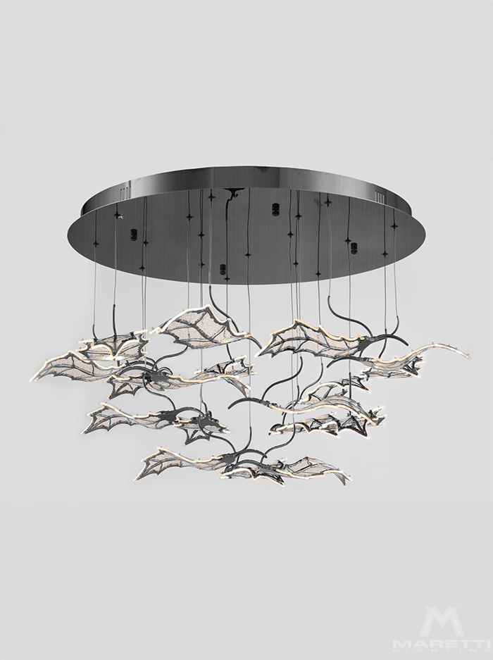 ACRILIC hanglamp 48W 18-lichts grafiet - Hanglampen